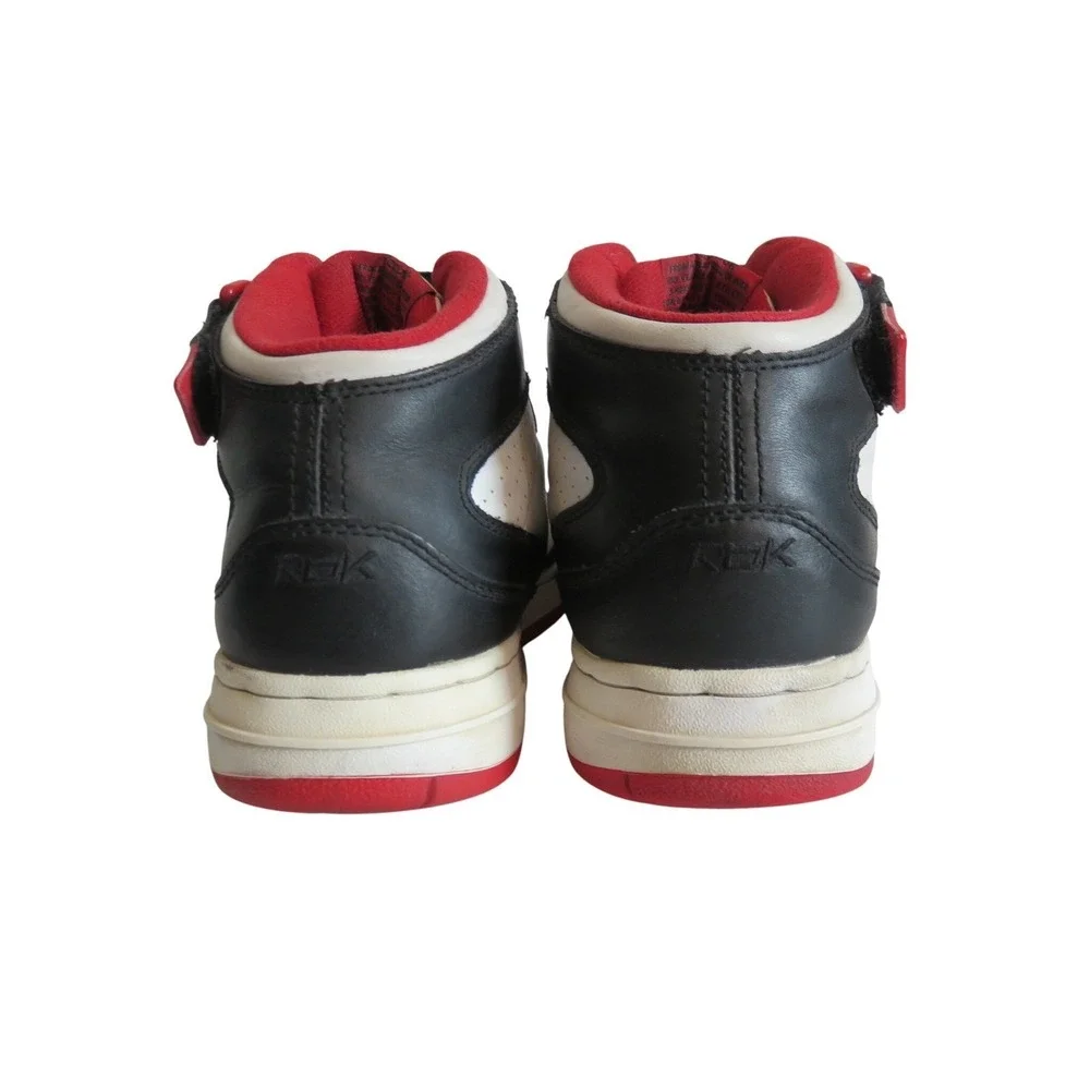 Vintage Allen Iverson Reebok High Top Mens Black Red Leather Sneakers Size 9